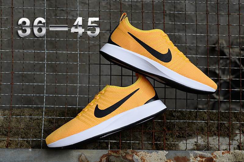 Women Nike Dualtone Racer Yellow Black Shoes - Click Image to Close